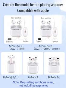 1pc Lily Flower, Butterfly Transparent Earbud Cases Set With 1pc Earbud Holder Clip. Compatible With AirPods Pro (2nd Gen), AirPods 3, AirPods Pro, AirPods 1/2, AirPods 4, And Headphones