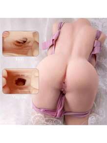 1 pièce Masturbateur masculin de poupée de sexe, gros seins doux, chatte et cul serré, poupée de sexe adulte de torse pour l'orgasme masculin, taille de masturbation réaliste et pratique