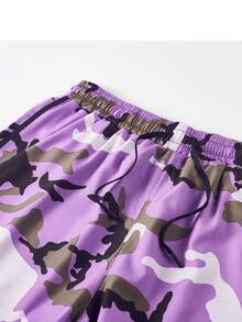 2-In-1 Women's Sports & Casual Shorts - Purple - View 2