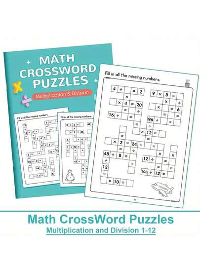 Children's Math Practice Workbook - 4 Core Skills Puzzle Multiplication Division, With Answer Key Aligned Critical Thinking Games, Suitable For Kindergarten - Elementary - Home School - Classroom
