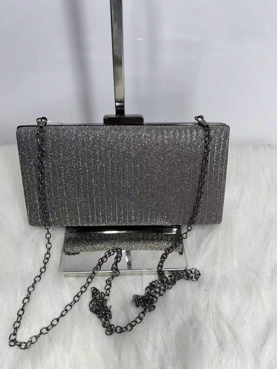 Party Clutch Bag Wedding Party Bag With Glitter Women's Wallet With Glitter - 黑色 - 查看 1