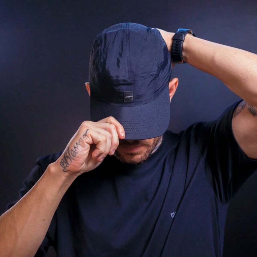 Anth Co. Original Tag Five Panel Waterproof Curved Brim Cap - màu đen - Xem 1