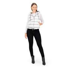Women Outdoor Vests Jackets - Light Grey - View 4