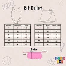Bodysuit Leotard+Thin Tights And Ballet Skirt Kit - Màu Hồng baby - Xem 7