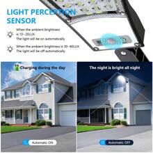 6000000LM Outdoor Solar Light,Solar Powered Motion Sensor Security Lights,3 Modes Solar LED Street Light,Outdoor Solar Wall Light With Remote Control,Solar Charging Light,Suitable For Outdoor Decor,Garden Decor,Patio Lighting,Garage Lighting,Entrance Light