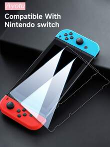 Ayotu 钢化玻璃屏幕保护膜适用于新款 Switch2(2025)、Switch/Switch OLED/Switch Lite 游戏机、游戏机屏幕全身保护膜、全包防刮防摔膜、防指纹防油、操作顺畅不留痕迹 - 透明 - 查看 5