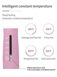 QHDJE 1pc QHDJE Adjustable Temperature Rotating Cord Constant Temperature Hair Styling Curling Iron 25-13mm Cone Barrel With 1 Pair Clips, 1 Pair Gloves Included