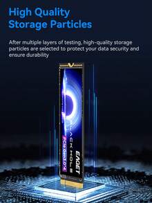 EAGET 超快 M.2 NVMe SSD 1T/512GB PCIe 3.0 X4 内置固态硬盘，读取速度 3500MB/S，2280 尺寸，适用于游戏笔记本电脑、台式机和超极本，高性能 SSD，适用于操作系统启动、4K 编辑和繁重工作负载 - 複色 - 查看 7