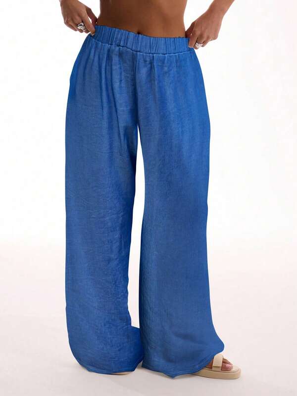 Fitted Fashion Creative Design Pants, Straight Leg, Soft & Comfortable Solid Color Casual Pants