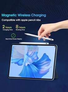 MEIYIXING Un stylet adapté à tous les appareils, prenant en charge la charge USB, avec une grande sensibilité à l'inclinaison, doté d'une fonction de protection tactile contre les touches de la paume, équipé d'accessoires magnétiques. Convient aux modèles d'iPad Air 3/4/5, iPad Mini 5/6/7, iPad 6/7/8/9/10, iPad Pro 11 pouces, iPad Pro 12,9 pouces de 2018 à 2024