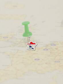 1 件亚克力卡通欧洲部分国家地图图案主题钥匙扣挂件背包装饰/包包配件/书包配件/钱包挂件/朋友礼物汽车配件包包挂件可爱哥特 Y2k - 彩色 - 查看 37