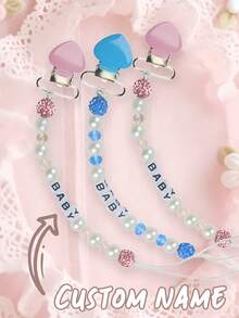 1pc Anti-Lost DIY Chain, Anti-Lost Travel-Specific DIY Chain Toy, Anti-Lost DIY Chain Clip, Random Color Delivery Anti-Lost DIY Chain Clip, Silicone Bead Wooden Ring Anti-Lost DIY Chain Clip, Durable Anti-Lost DIY Chain Clip - Friend Gift/Comfort Gift/Wooden Chain Gift/Holiday Gift/Birthday Gift/New Year Gift, Baby's First Tooth Party, Customized Anti-Lost DIY Chain Clip,Art Activities For Children,Elegant Living,Artful Living