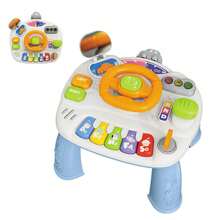 Multifunktionaler abnehmbarer Spieltisch mit Musik, Frühe Bildung Eltern-Kind Lernschreibtisch, Puzzle & Lernspielzeug Tisch für Kleinkinder