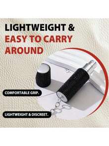 1PC New Multifunctional Rhinestone Shiny Spray Bottle With Twisted Cap Keychain, Easy To Carry, Ideal For Perfume Or Liquid Dispensing, Travel, Vacation, Travel, Makeup Company, Mini Light Perfume Bottle, Personalized Fashion Accessories, Women's Valentine's Day And Other Festivals - Multicolor - View 4