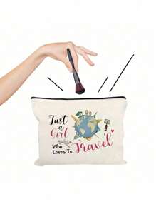 Bolsa de maquillaje divertida, bolsa de cosméticos esenciales de viaje, bolsa de maquillaje de viaje, bolsa de artículos de tocador con cremallera, regalos de vuelo y vacaciones para mujeres, azafatas, amantes de los viajes, regalos de cumpleaños, Día de la Madre, aniversario, regalos de cumpleaños para mujeres, mejores amigas, hermanas. (Varios patrones para elegir) Bolsa de vacaciones de verano, regreso a la escuela, bolsa de útiles escolares, bolsa de viaje para mujeres, bolsa de maquillaje para viajes