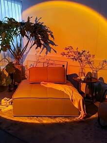 1pc RGB Sunset LED Strip Light With Remote Control, Ambiance Light, INS Photography Light, Shape Light, Sunset Lamp For Bedroom, Bedside Table Lamp With Projection, Sunset Lamp, USB Interface Room Decoration Gift - 多色光 - 查看 5