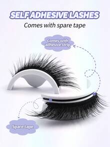 MAGEFY 3对免胶自粘假睫毛 猫眼睫毛 狐狸眼假睫毛 尾眼拉长 放大双眼 浓密 立体放大双睫毛 夏季旅行必备 海滩度假 露营旅行 - 自然纖長款 - 查看 11