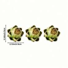 6 Pcs Large Green Artificial Artichokes Fake Vegetables And Fruits For Summer Kitchen Wedding Bowl And Vase Decorations