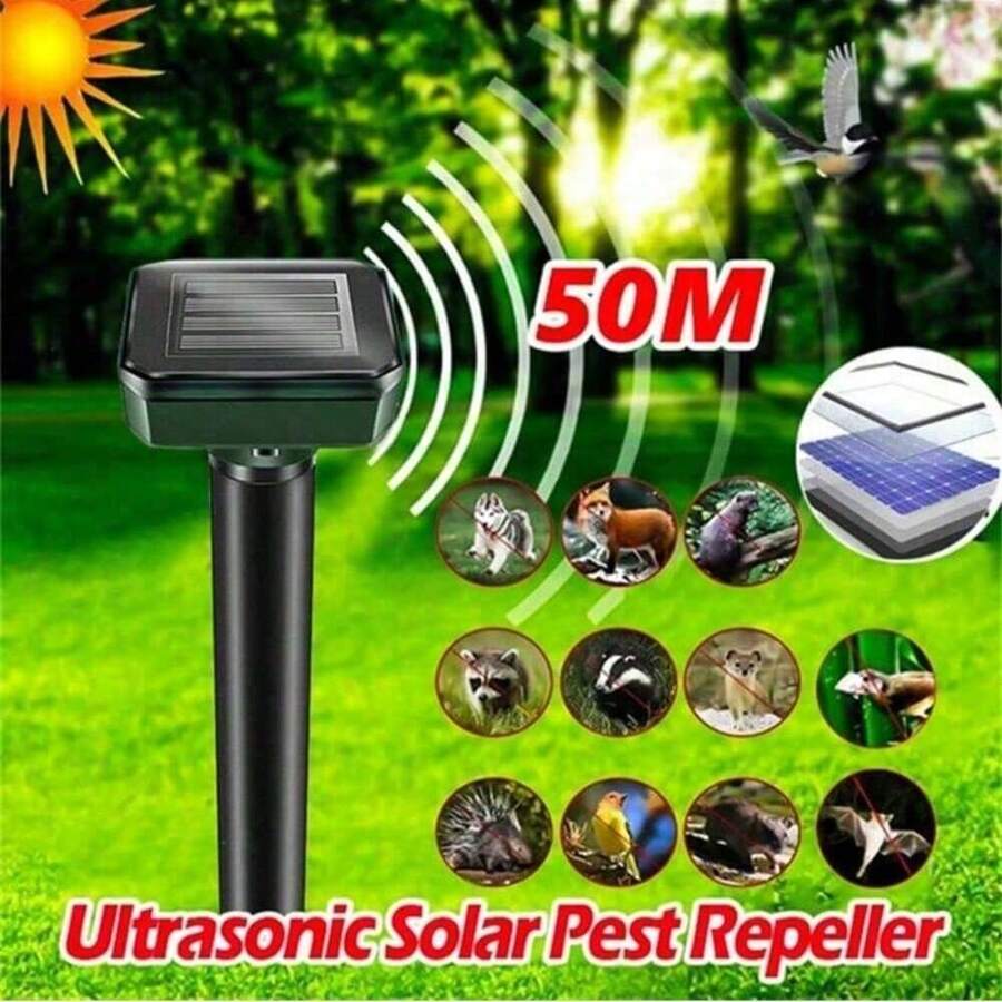 1/2/4 pièces Répulsif à ultrasons solaire contre les rats, répulsif à vibration contre les serpents. Convient pour la pelouse, le jardin, la cour et le contrôle des nuisibles à la ferme