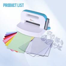 Wide - Verwendung Die - Schneiden und Prägen Maschine - Sichere Hand - Kurbel, Robuste ABS & Legierungsstahl - Tragbar für Papierkunst - Weiss - Übersicht 1