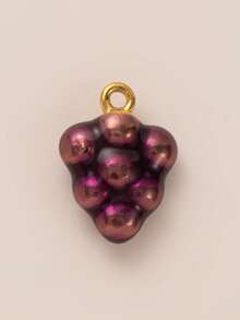 1 件可爱风格夏季水果系列草莓西瓜香蕉樱桃葡萄芒果西柚橙子吊坠，不锈钢材质，DIY 项链手链耳环钥匙扣包链配饰，电镀 18K 金，防水防汗，女士珠宝，女士配饰，送给妻子、母亲和女友的礼物