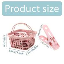 Pinzas de ropa de plástico de gran resistencia con diseño a prueba de viento para tender la ropa, clips para toallas en la lavandería, y para la cesta de almacenamiento - Multicolor - Ver 7