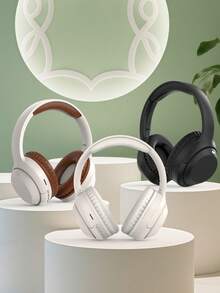 1 pieza Auriculares inalámbricos montados en la cabeza con reproducción de tarjeta TF, radio FM y graves estéreo potentes - Unitalla - Ver 2