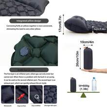 Ultra-Light Inflatable Camping Sleeping Pad With Built-In Foot Pump And Pillow - The Ultimate Camping Pad, Hiking Pad, Backpacking Pad And Lightweight For A Outdoor Sleep