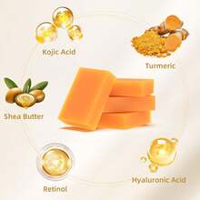 HOYEHOLA Kojic Acid Turmeric Soap Bar - Dark Spot Remover For Face Even Skin Tone, Moisturizing &Amp; Nourishing Natural Ingredients 4Pack - White - View 4