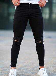Men's Pocket Distressed Skinny Casual Fashionable Jeans