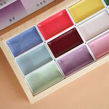 [12 Colores de Pintura China] Set profesional de pintura de acuarela sólida china en caja de madera, pigmentos de pintura tradicional china sólidos para colorear, dibujar, bocetear, herramientas de bellas artes, de vuelta a la escuela, útiles escolares