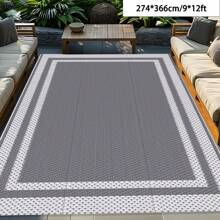 Outdoor-Teppich mit Tragetasche + 4 Heringe, umkehrbarer Kunststoffgeflecht-Teppich, geeignet für Wohnmobil, Terrasse, Camping, Hinterhof, Deck, Picknick, Strand, wasserdichter großer Outdoor-Teppich