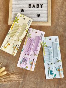 2件/4件/套可爱卡通动物造型防静电牙刷套装，宽齿梳和细齿梳，适合婴幼儿，随机印花位置/颜色