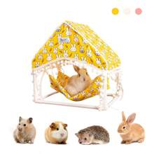 ITANDME Kleine Haustier Hängematte Zelt, Honigbusch Flugbhörnchen Zelt Vier Jahreszeiten, Hamster Eichhörnchen Hängematte Zelt, waschbare und abnehmbare Hamsternest Schlafstätte