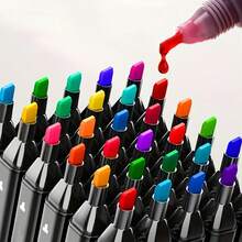 80 Colors Dual Tip Artist Alcohol Markers Set With Carrying Case - Perfect For Coloring, Drawing, Sketching, Card Making And Illustration - Perfect For Adults . - 80 Colors/set - View 7