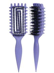Cepillo para ondular el cabello, cepillo definidor de rizos para cabello rizado - Peine ventilado desenredante y de peinado | Reduce el tirón, realza los rizos, perfecto para el secado con secador de pelo