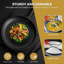 16 PCS Dinnerware Set, Plates And Bowls, Cup, Service For 4 – Minimalist Round Style, Microwave & Dishwasher Safe. - 16件 - 查看 6