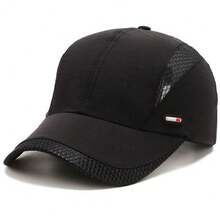 1pc Men's Outdoor Casual Quick-Dry Sun-Protection Baseball Cap, Summer - Black - View 10