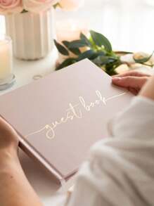 Libro de invitados para bodas - Elegante libro de invitados para bodas, bautismos, fiestas, bodas y eventos especiales - 100 páginas en blanco para que firmen los invitados y fotos - Decoración para el hogar (Verde)