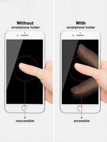 3-Color Silicone Phone Ring Holder With Push-Pull Back Sticker & Slouchy Bracket Compatible With IPhone, Android Phone, Gift For Birthday, Family, Friends Push-Pull Phone Grip, Phone Holder, Phone Accessories - Multicolor - View 5