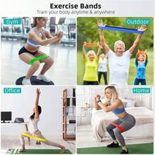 1pc/5pcsDifferent Resistance Bands Yoga Band Fitness Exercise Training Hip Tension Band Leg Squat Dance Elastic Loop Stretch Band, Gym,Sport, Gym, Home Exercise, Strap Gym, Resistance Bands