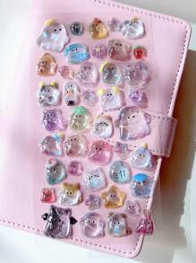 1pc 3D Cartoon Animal Waterproof Transparent Crystal Decorative Sticker, Can Decorate Stationery, DIY Phone Cases, Laptops,School Supplies,Back To School