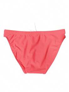 Celana Renang Pria Model Segitiga Seksi Warna Polos Pinggang Rendah, Celana Pendek Pantai Olahraga - Watermelon Pink - View 3