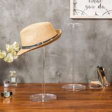 1pc Acrylic Hat Display Stand, Wig Stand, Hat Base Suitable For Displaying Jewelry, Watches, Hats, Helmets, Room Decor, Home Decor