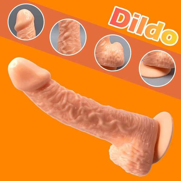Enorme y grueso dildo realista, gran pene, tapón anal de doble penetración, masturbador vaginal, juguete sexual para adultos de mujer