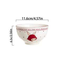 1 件复古陶瓷碗盘套装，兔子图案，英式风格，高品质乔迁礼物，日常餐具 - 彩色 - 查看 19