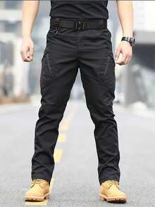 Men's Multi-Pocket Tactical Pants, Casual Waterproof Wear-Resistant Multi-Pocket Trousers - 查看 3