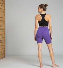 Women Sports Shorts - 紫色 - 查看 3