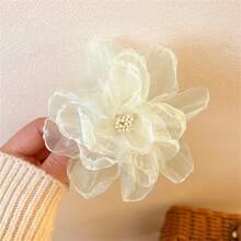 1 Stück exquisiter Blumen Seitenklemm Foto Requisit Haarclip, romantischer ästhetischer Stil Haaraccessoire für Mädchen, Pfingstrosen & Kamelien Design Haarklammer Haarspangen