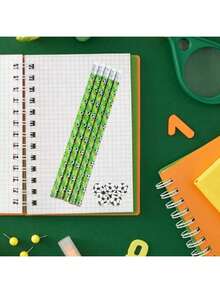 12 Pcs Sports Pencils Soccer Eraser Set Football Pencils With Ball Eraser Sports Themed For Stationery Reward Office Supplies - Wooden Pencils For Themed Birthday Party Favors - Green - View 9